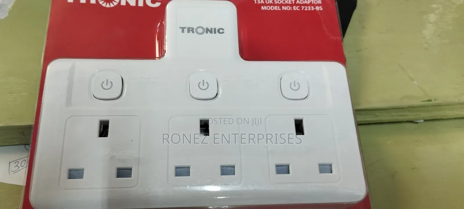 Adaptor Socket 3 Way,Uk Plug Top