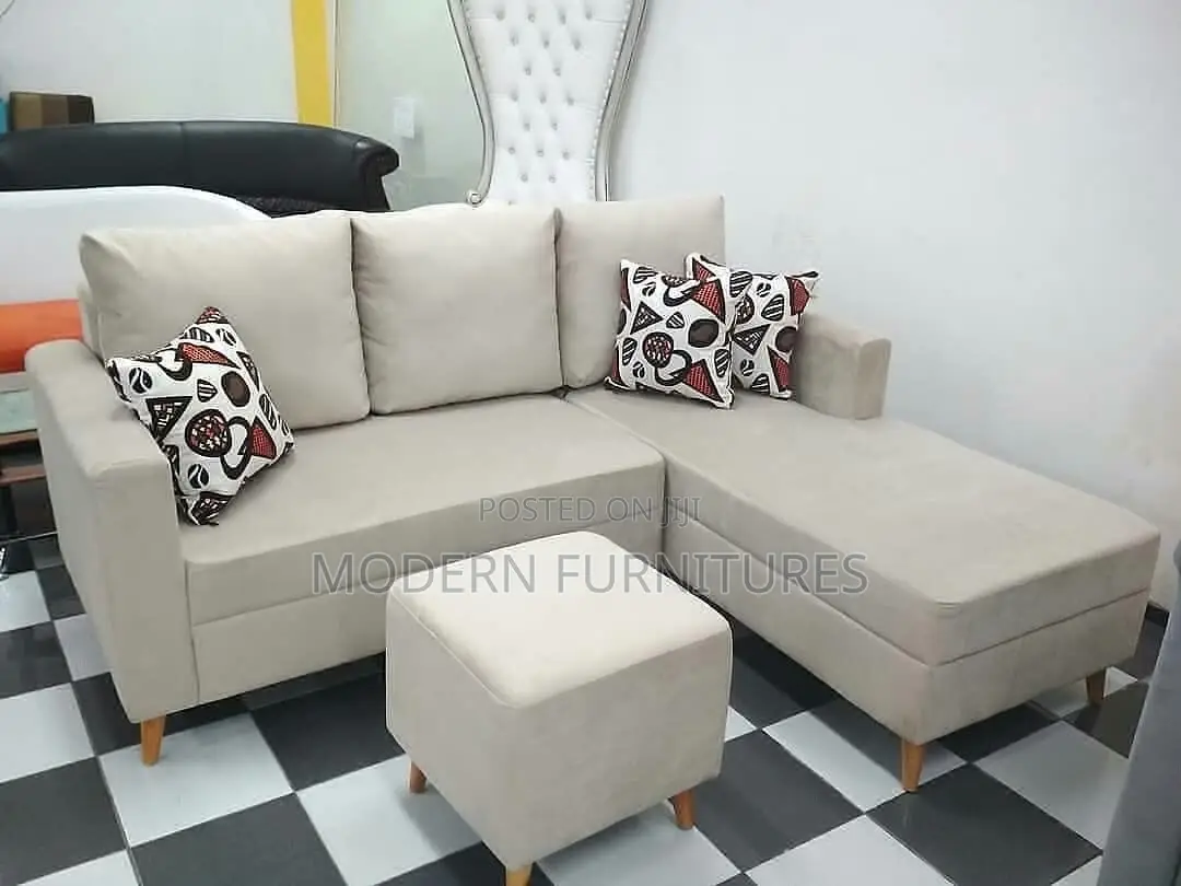Cream 5 Seater L Sofa/L Shaped Sofa/L Sofa