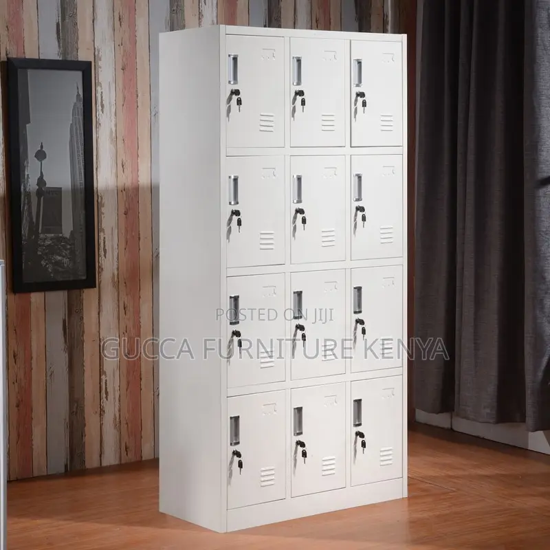 Metallic Gym 12-locker Storage Cabinet