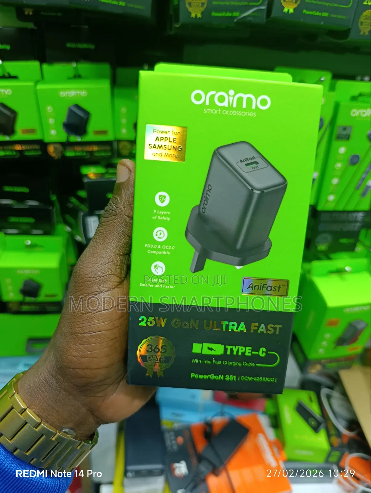 Oraimo 25w Gan Ultra Fast Charger