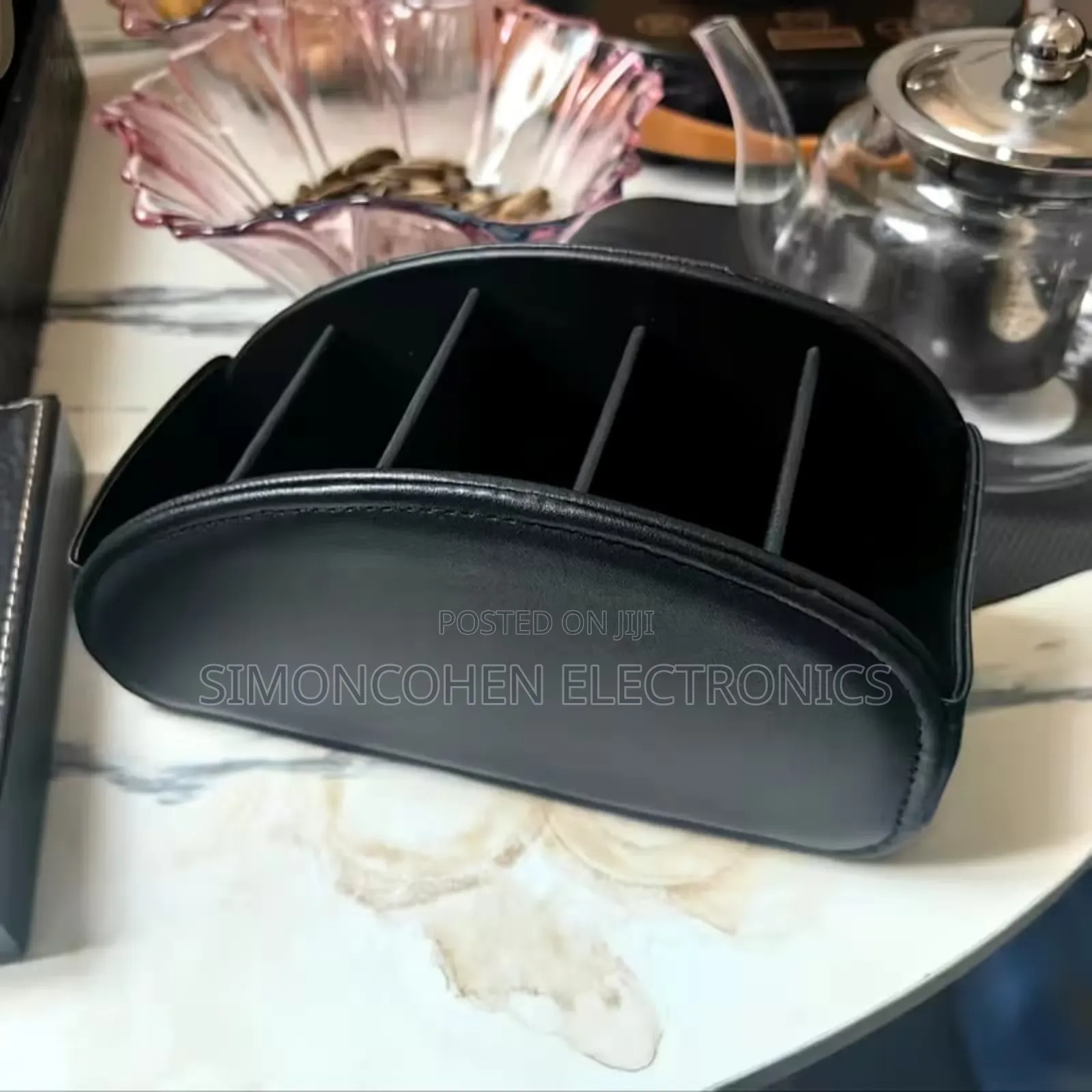 Pu Leather Remote Control Holder Storage Organizer