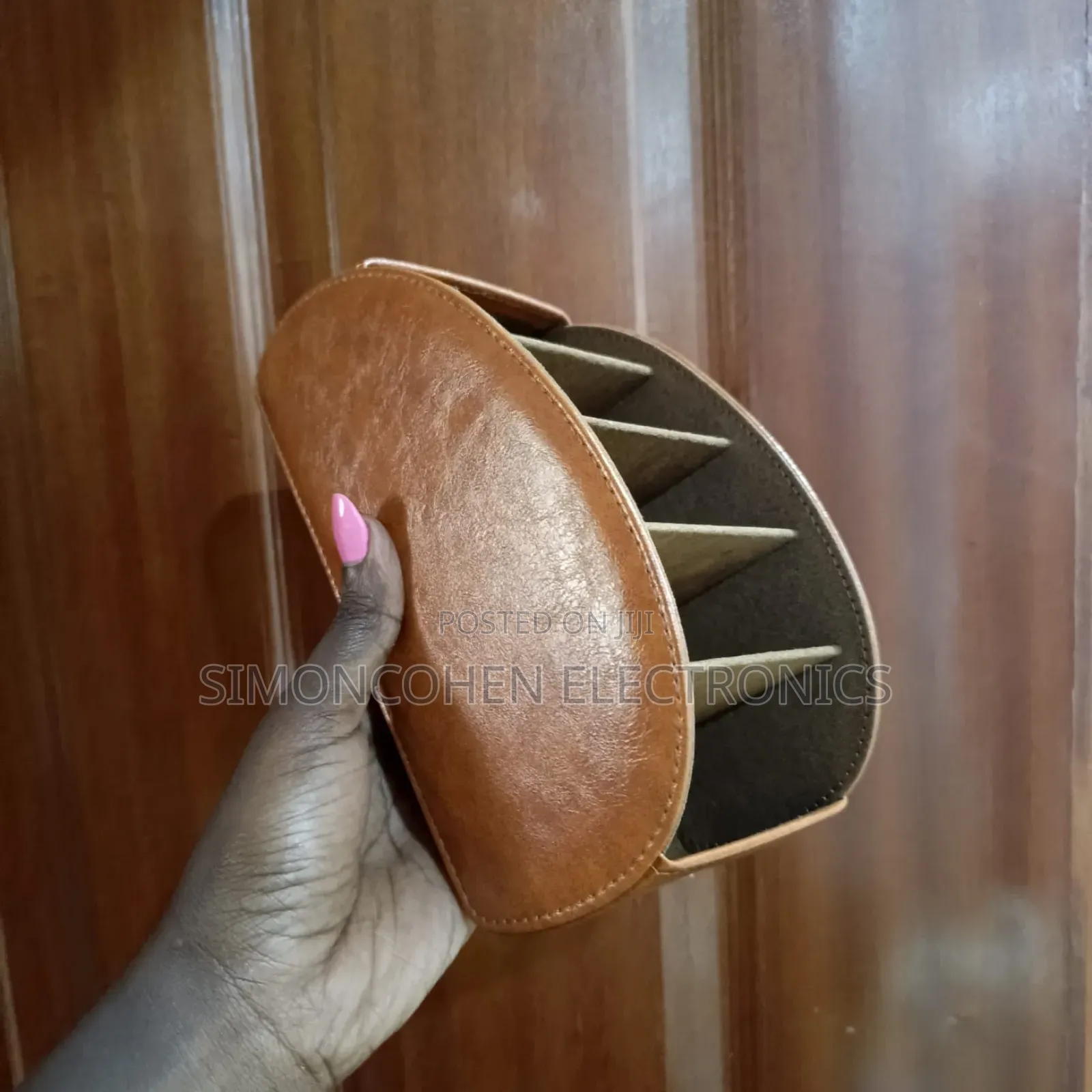 Pu Leather Remote Control Holder Storage Organizer
