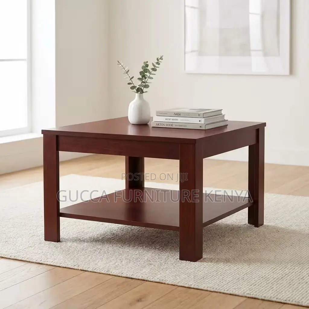 Office Square Mahogany Coffee Table