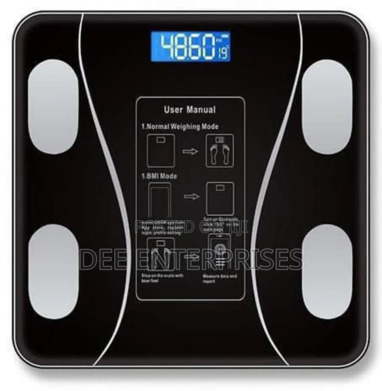 Black Bmi Smart Digital Personal Scale