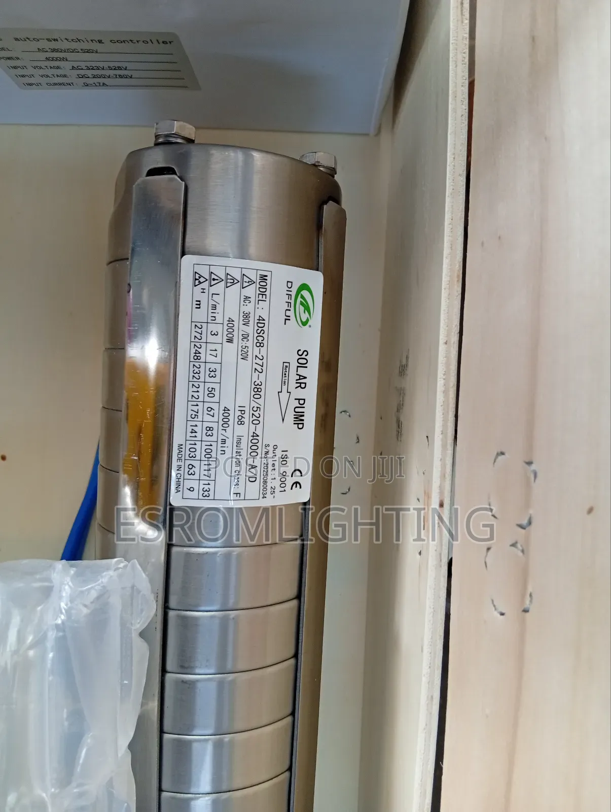 4kw -5hp Difful Solar Submersible Pump
