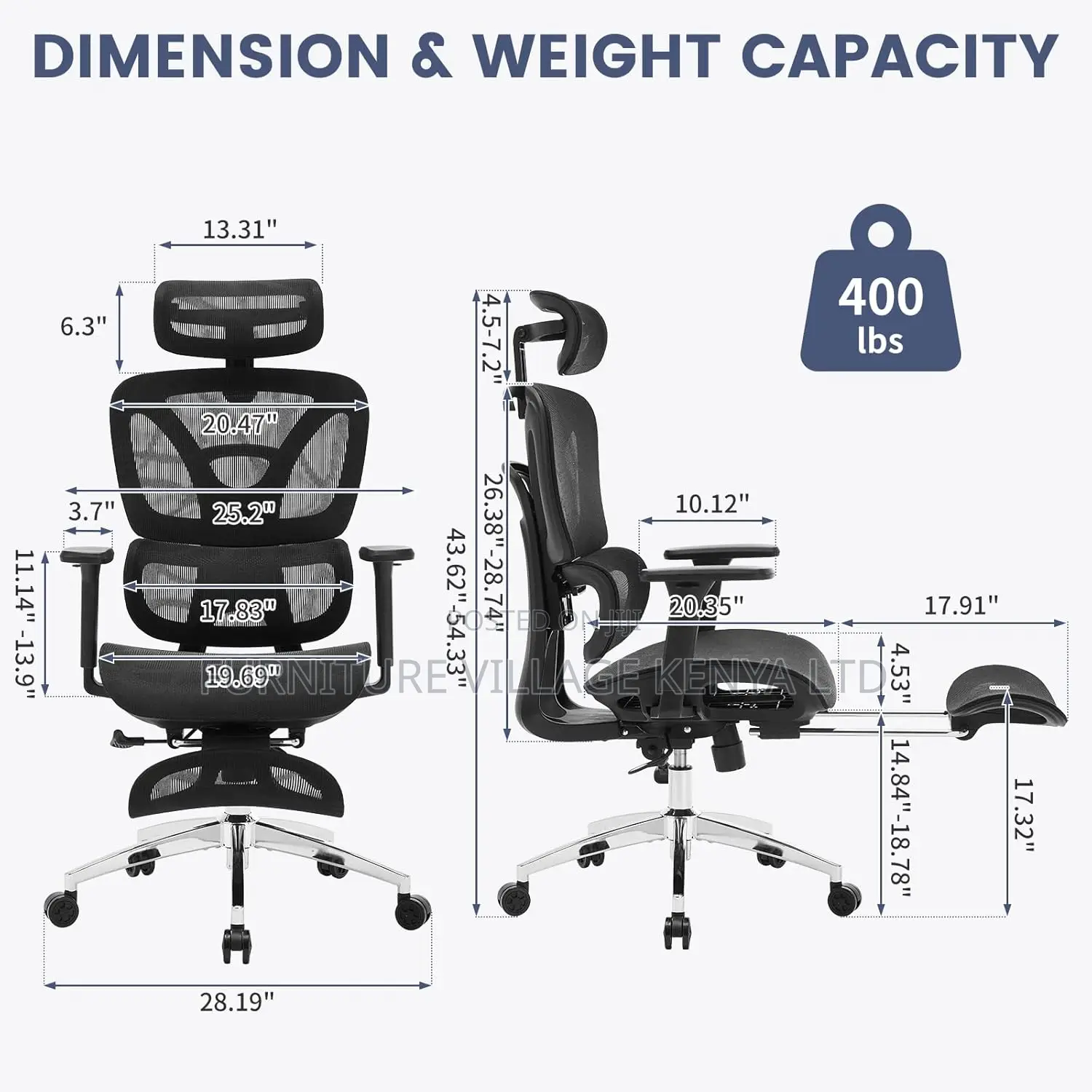 Office Chairs: High-back Ergonomic Reclining Office Seat