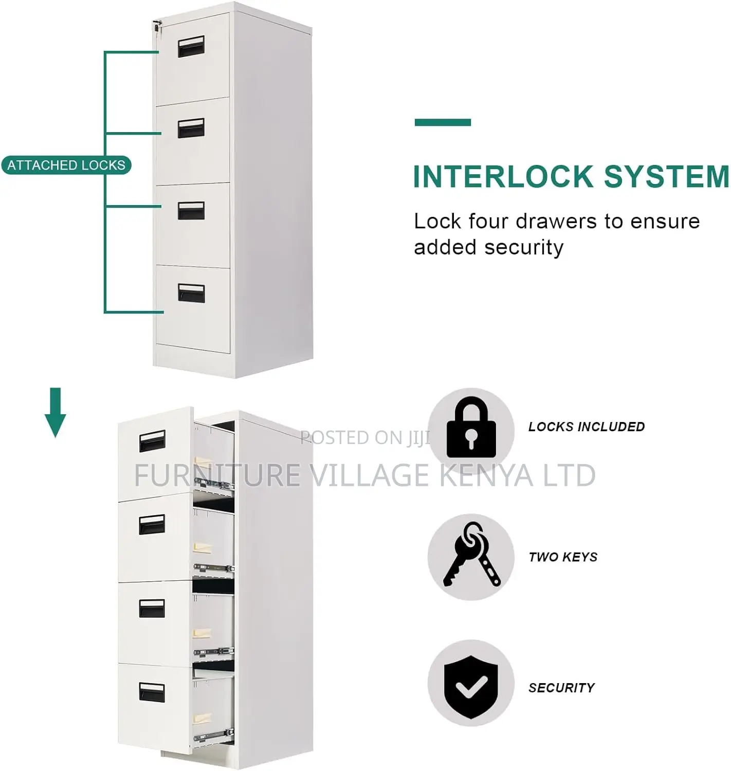 Filing Cabinets| Lockable Cabinets| 4 Drawers Metal Cabinet