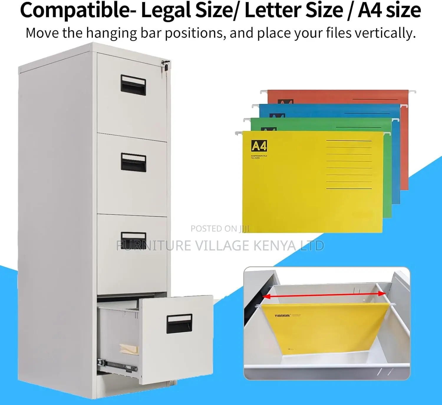 Filing Cabinets| Lockable Cabinets| 4 Drawers Metal Cabinet