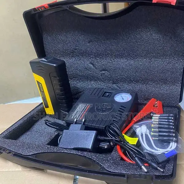 Car Jump Starter Power Bank Kit With Air Compressor 12v Portabletm15