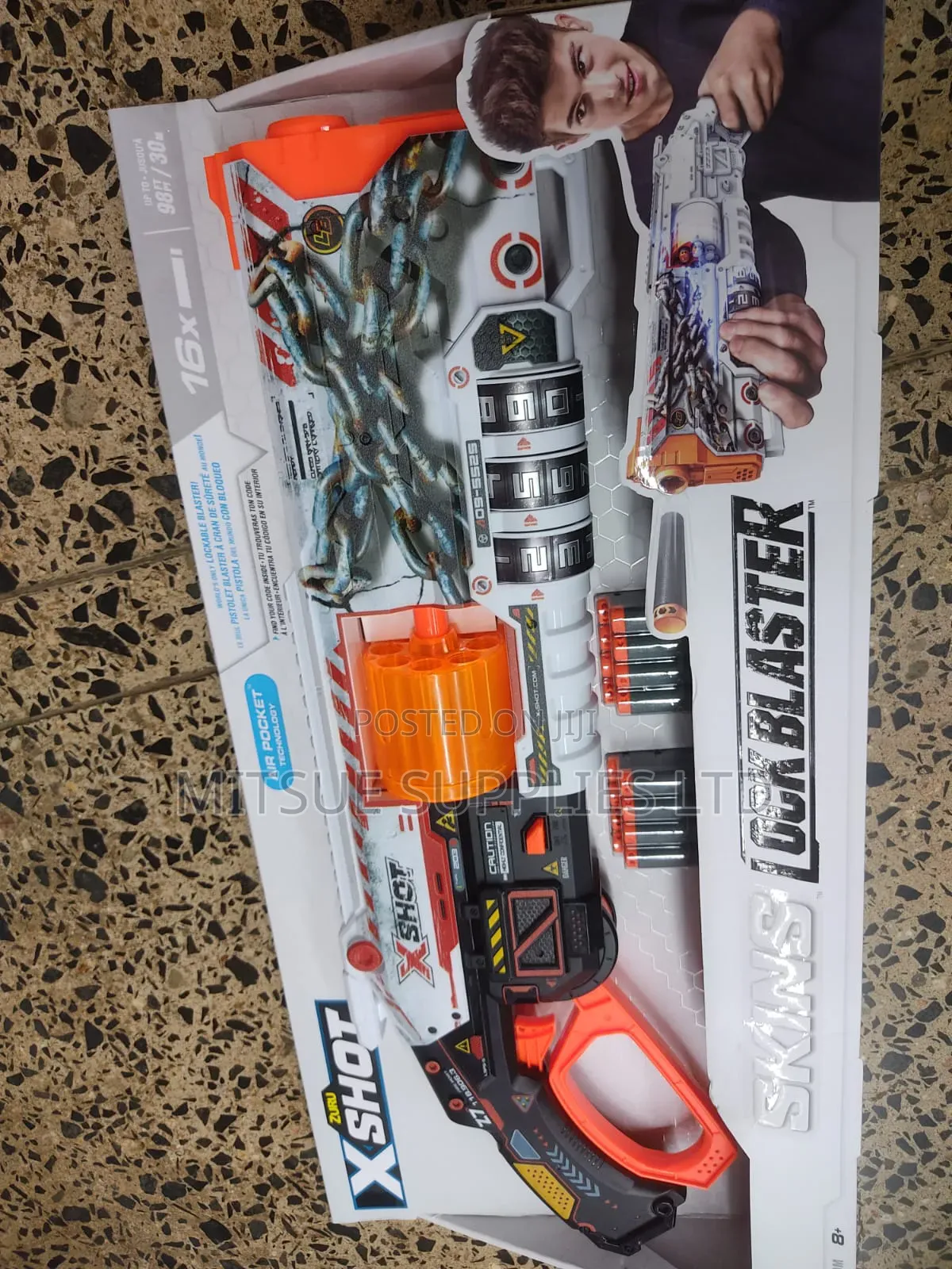 X-shot Lockable Blaster 55x32 With 16 Ammunition And A Range Of 30m