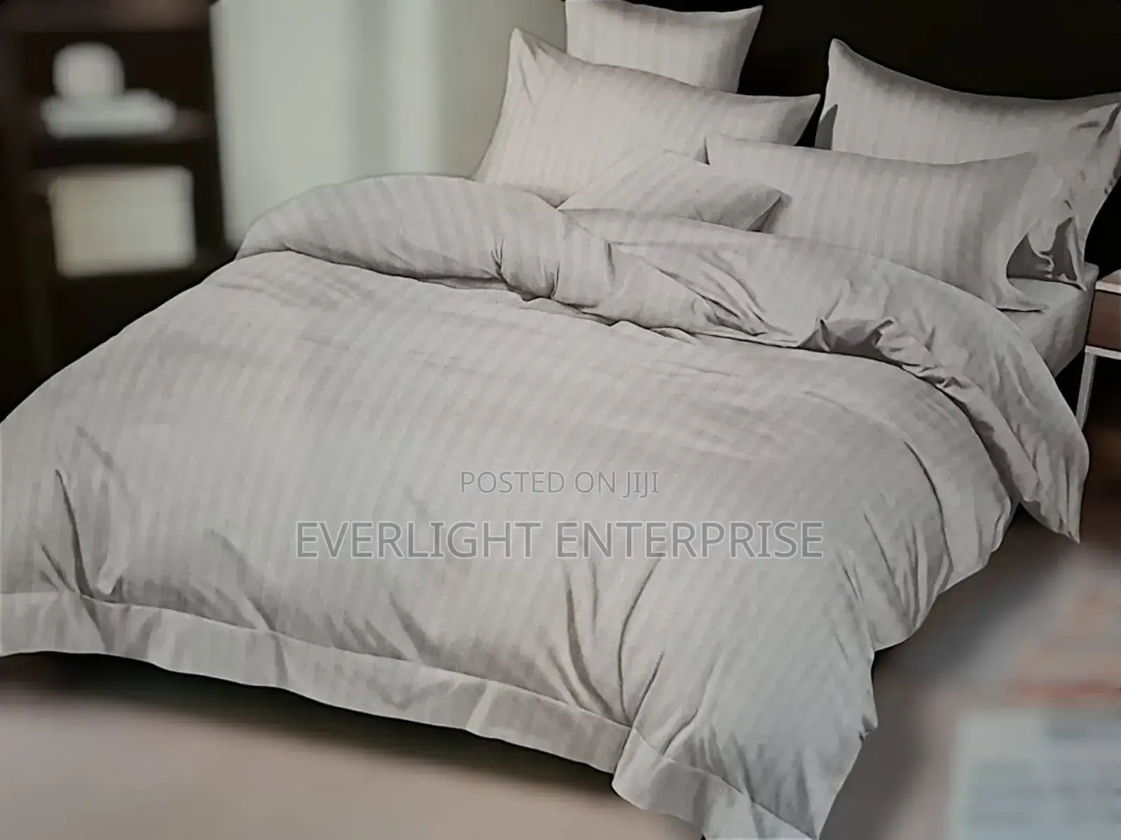 Cotton Stripped Duvet Cover Bedsheet: