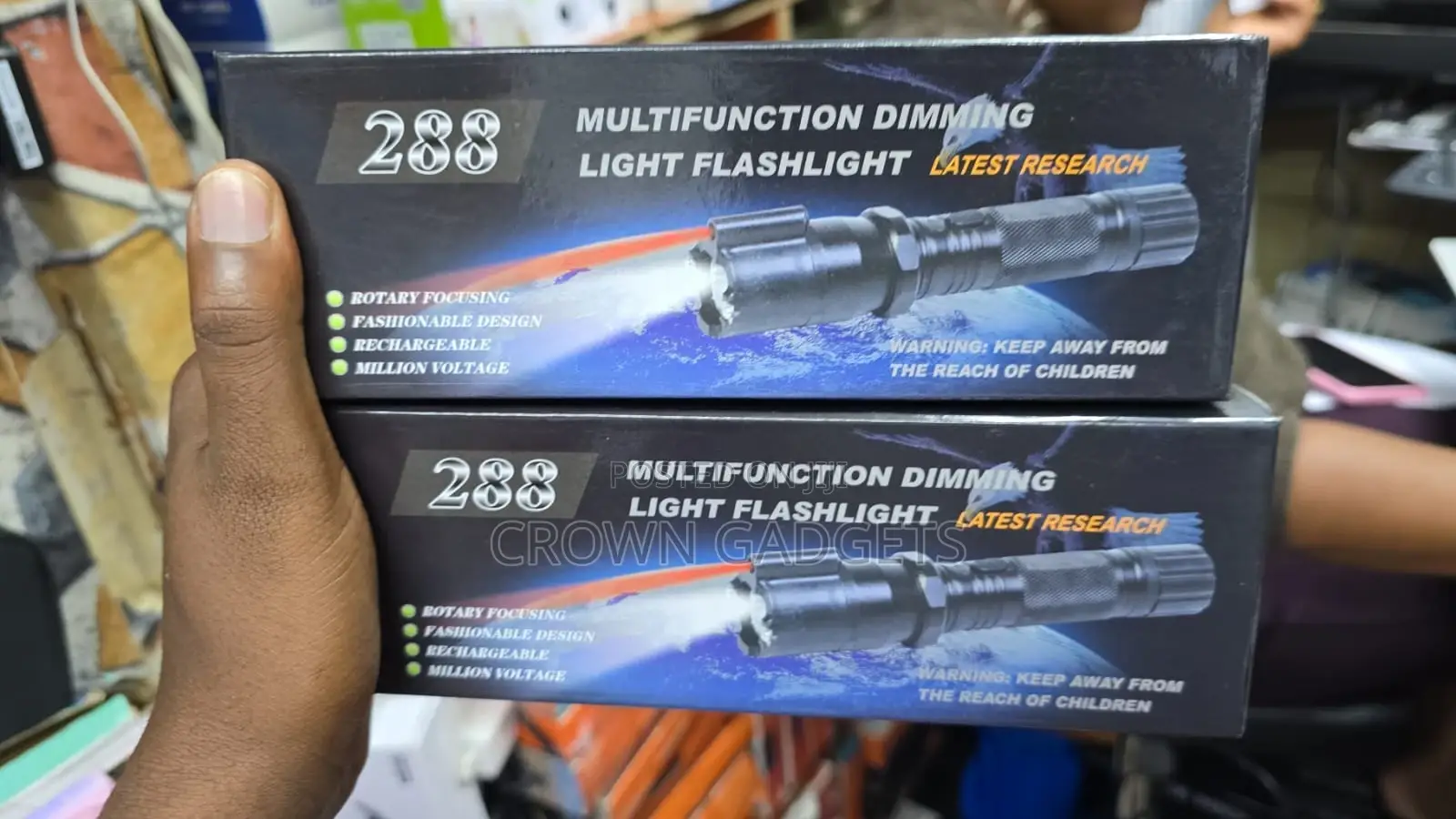 288 Multifunction Led Flashlight With Laser Pointer, Torch