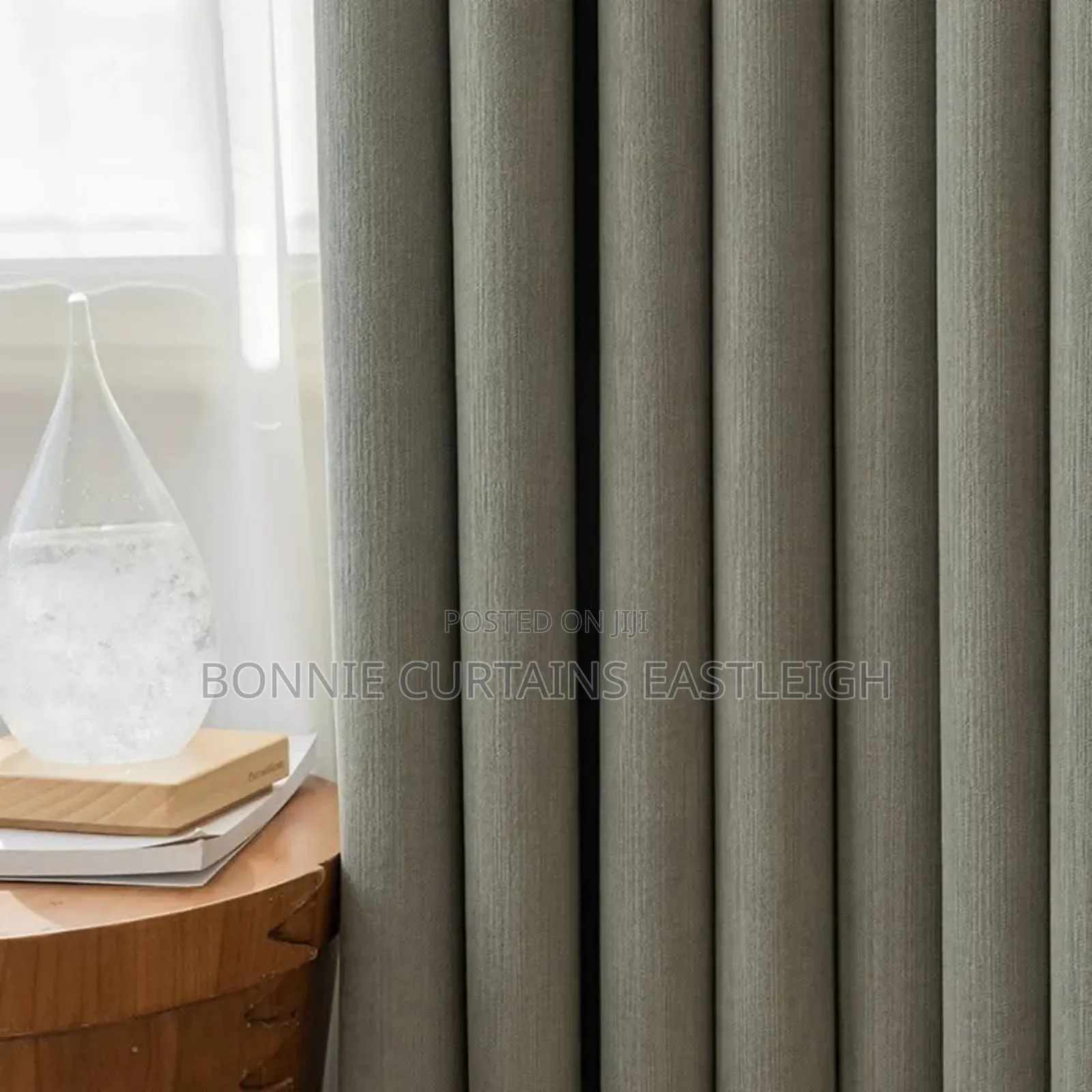 Grey Mixed With Blige Curtains and Sheers