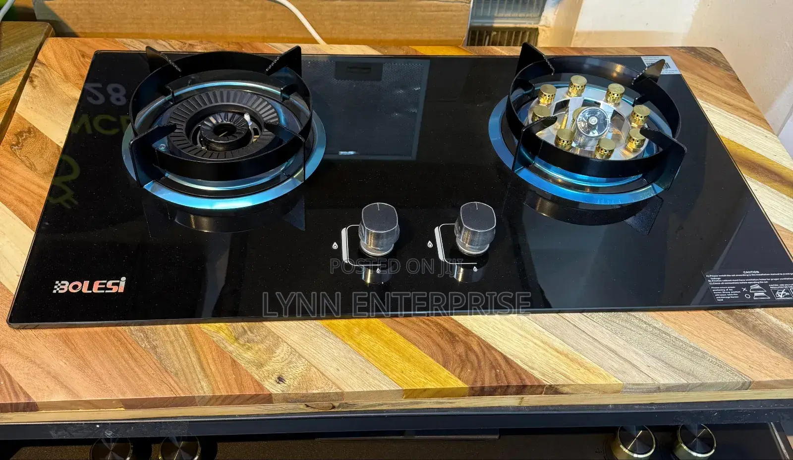 Bolesi Hob 2 Burners With Sensor and Wok Burner Inbuilt