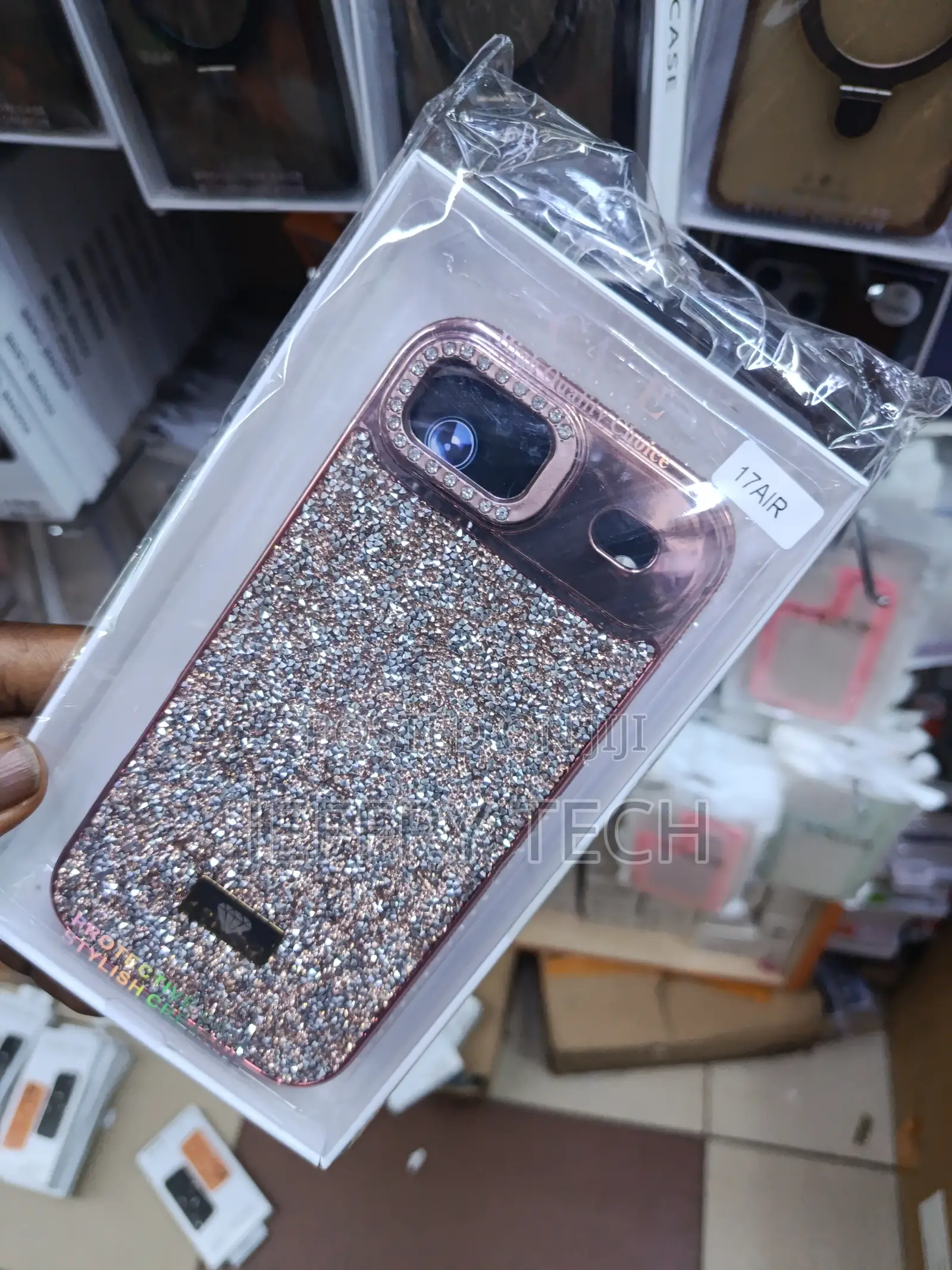 Crystal Phone Casefor an iPhone Model, Referred to as a iPhone 17 Air