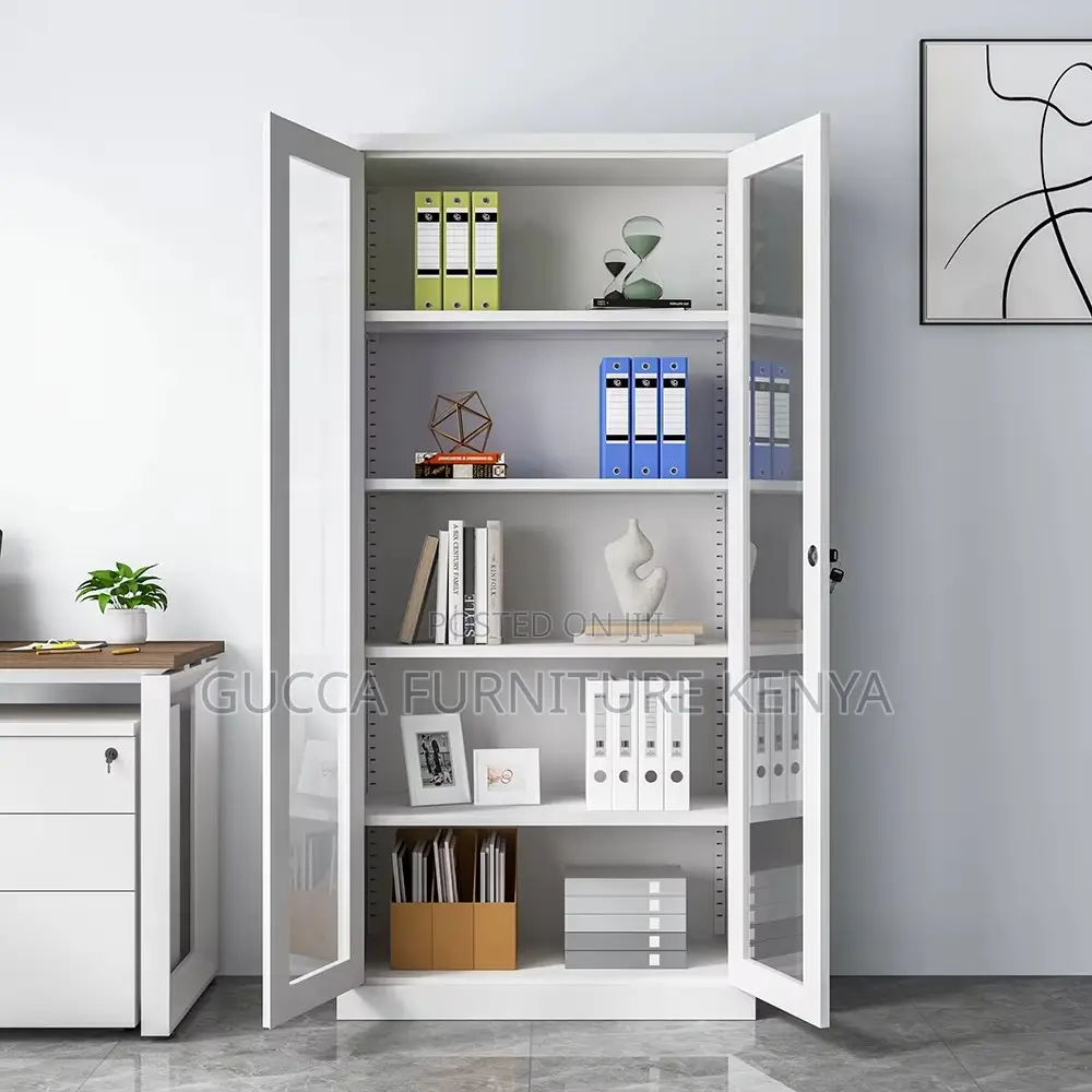 2-door Full Glass Office Filling Cabinet