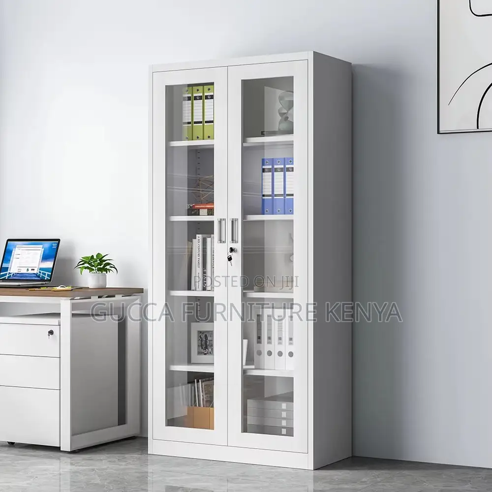 2-door Full Glass Office Filling Cabinet