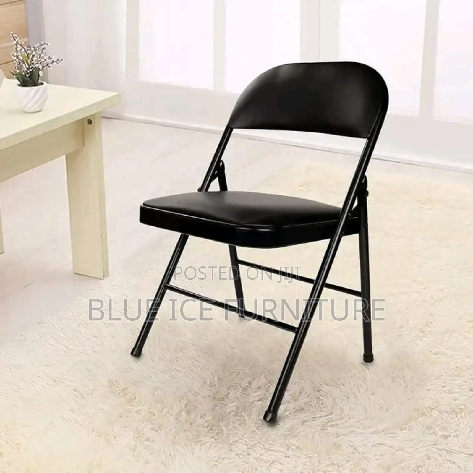 Armless Leathers Foldable Chair
