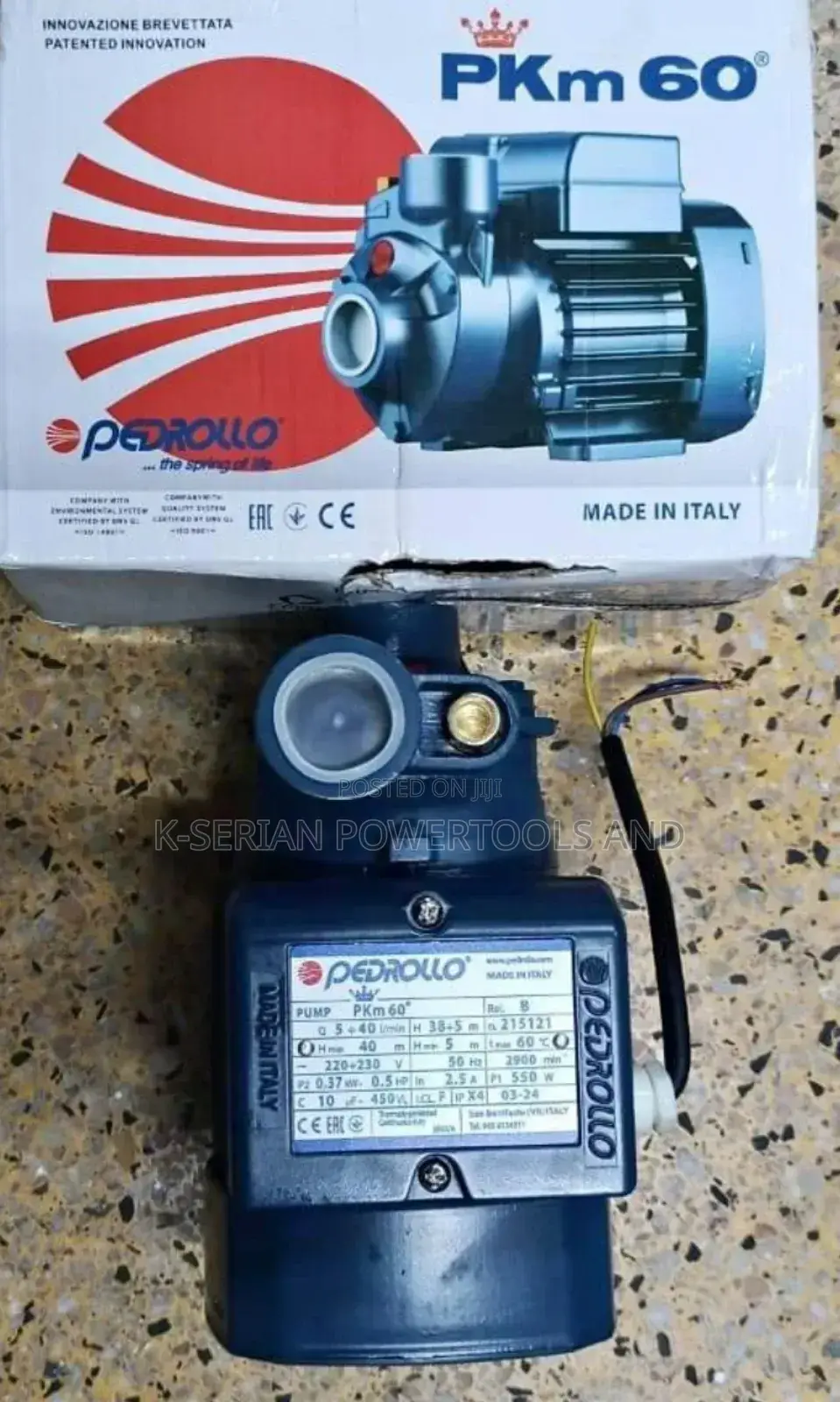Pedrollo 0.5hp Surface Water Pump/Pedrollo 0.5 Hp Surface Water Pump