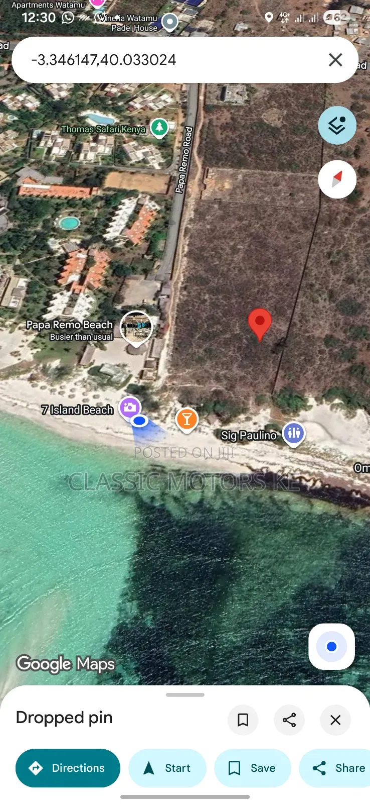 Beach Land for Sale in Malindi