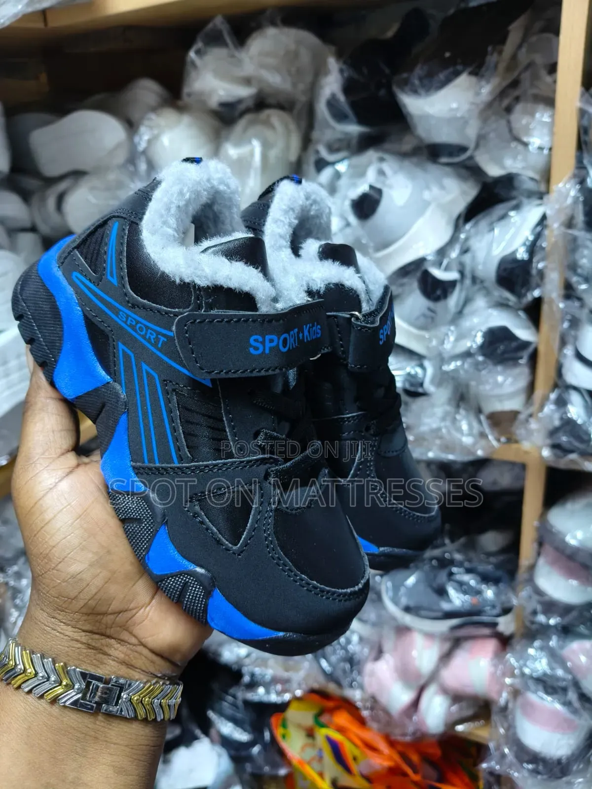 Kids' Fur Sneakers Boys. Sizes 28_40. Delivery Services Available.