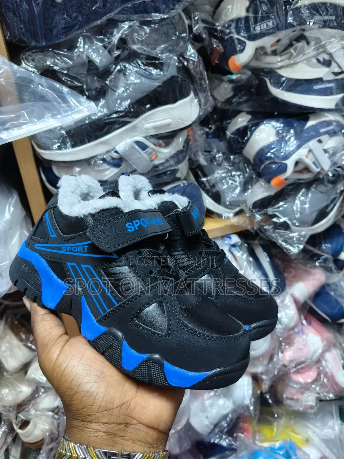 Kids' Fur Sneakers Boys. Sizes 28_40. Delivery Services Available.
