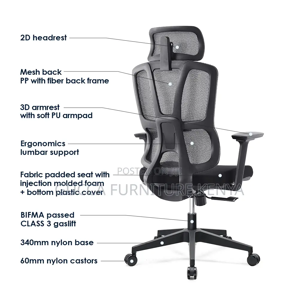 High-back Mesh Orthopedic Executive Chair