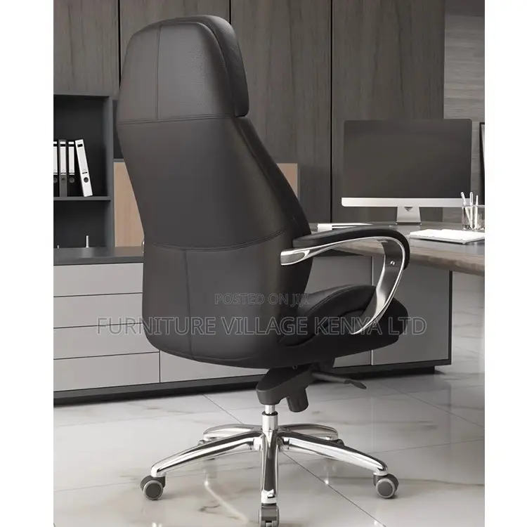 Office Chair; High Back Leather Executive Office Chair
