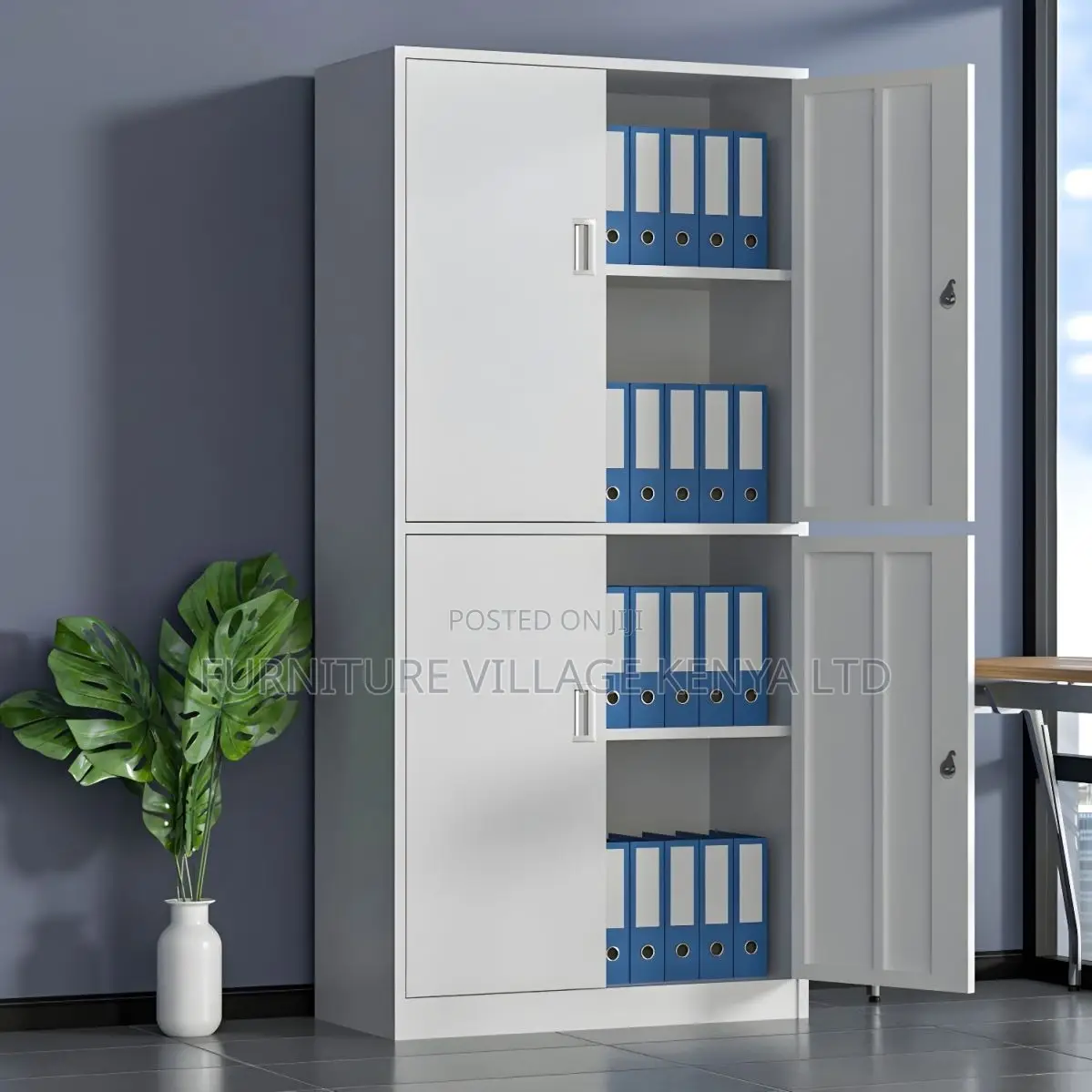 Office Cabinet; Modern 4-door Office Storage Cabinet