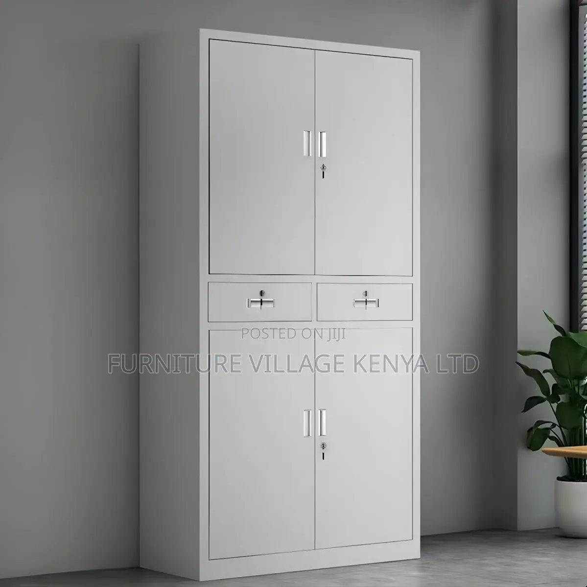 Office Cabinet; Modern 4-door Office Storage Cabinet