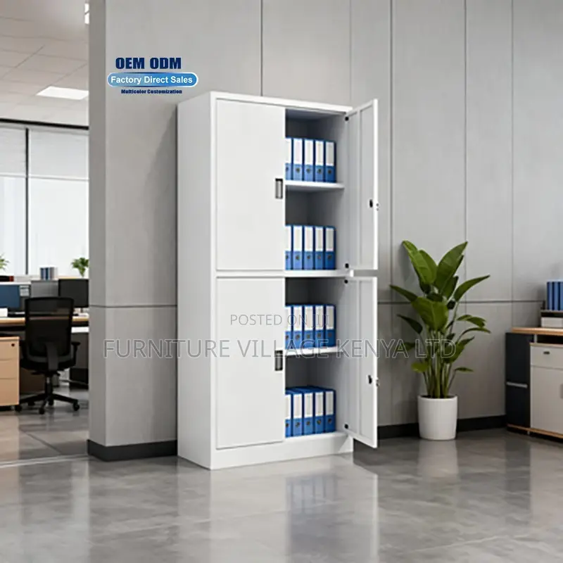 Office Cabinet; Modern 4-door Office Storage Cabinet