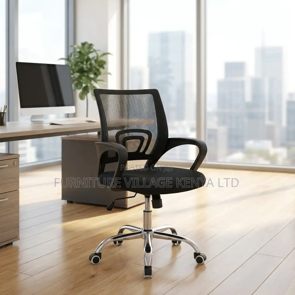 Office Chair; Clerical Medium-back Mesh Office Chair