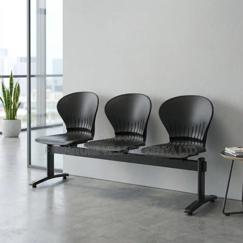 Office Chair; 3-link Plastic Seats Waiting Bench