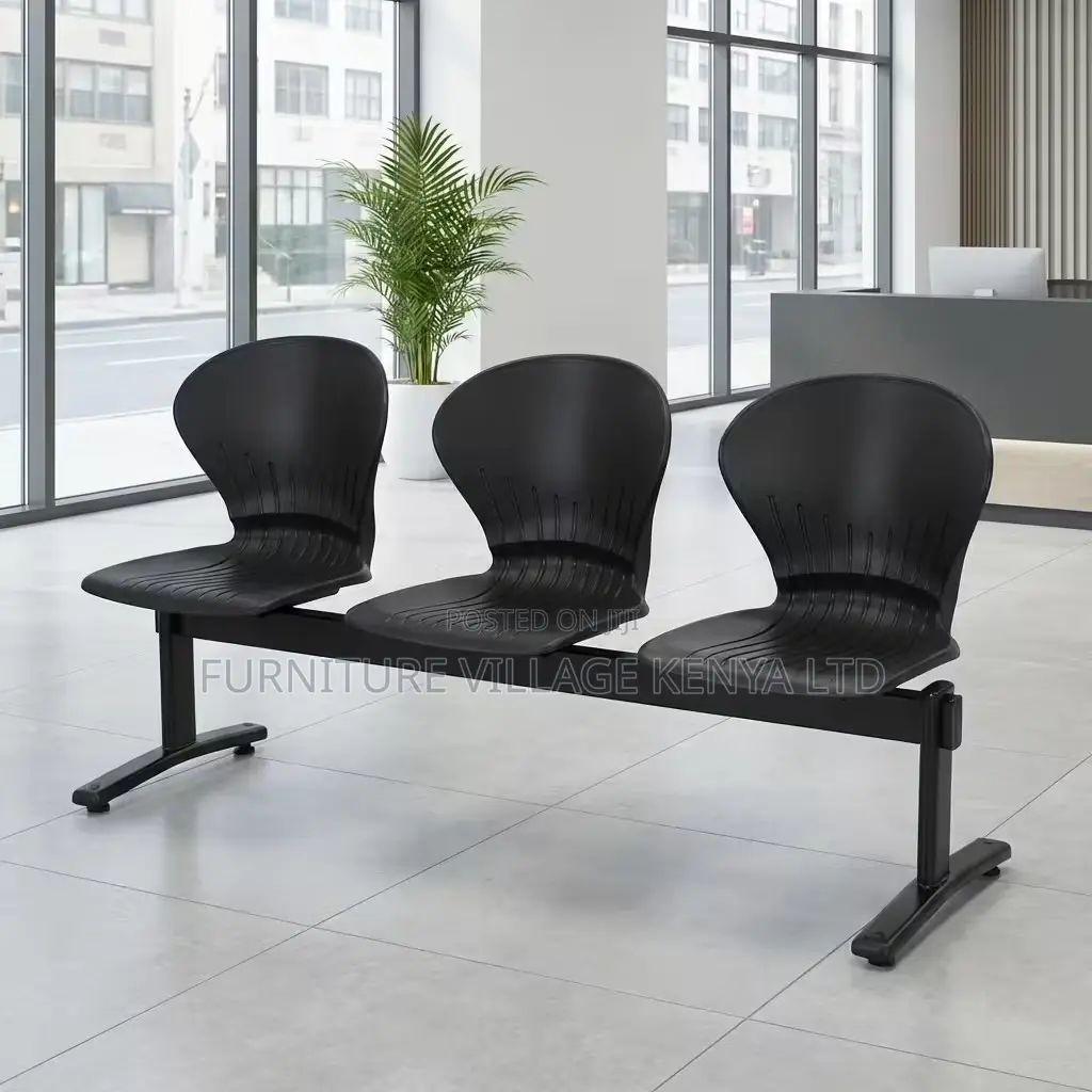 Office Chair; 3-link Plastic Seats Waiting Bench