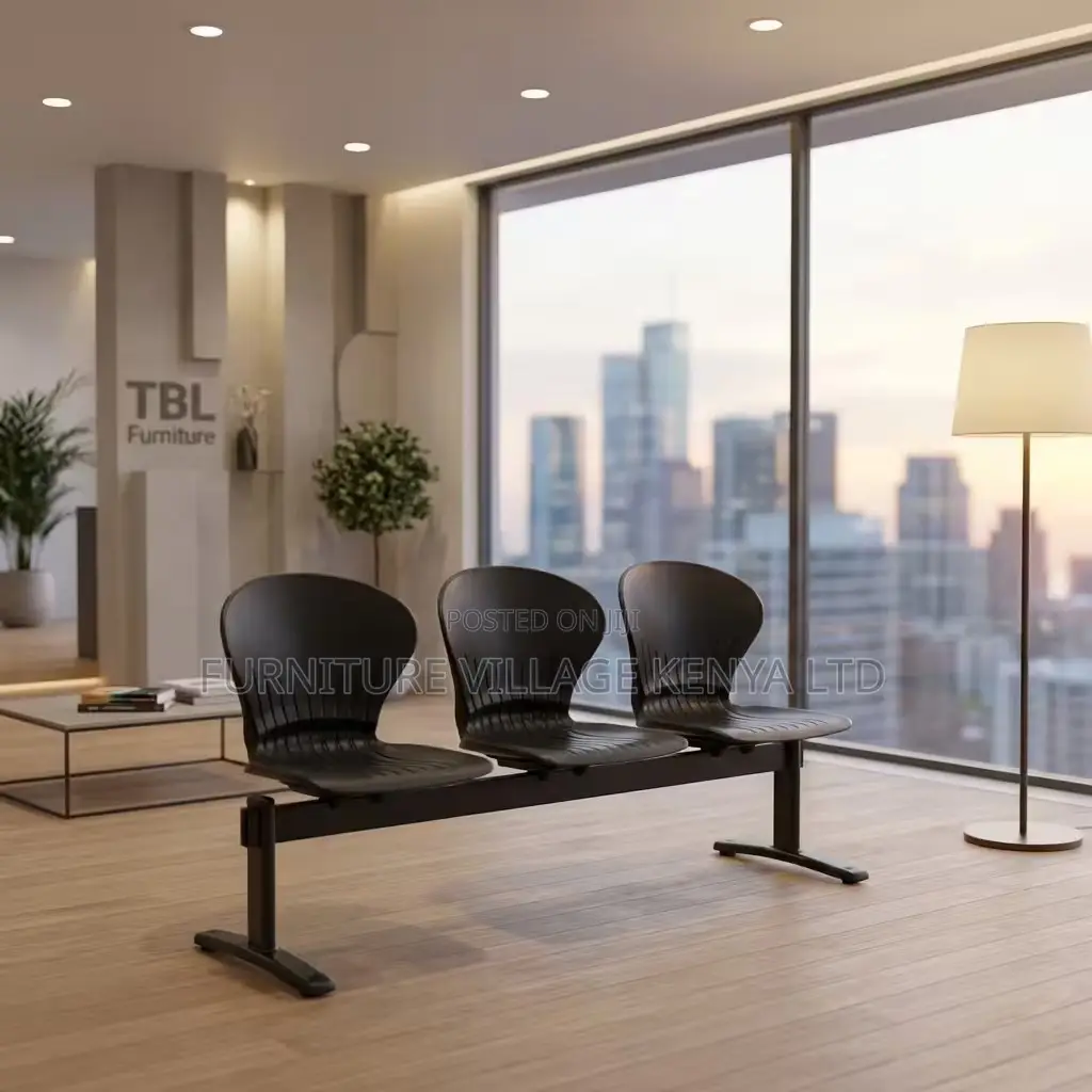 Office Chair; 3-link Plastic Seats Waiting Bench