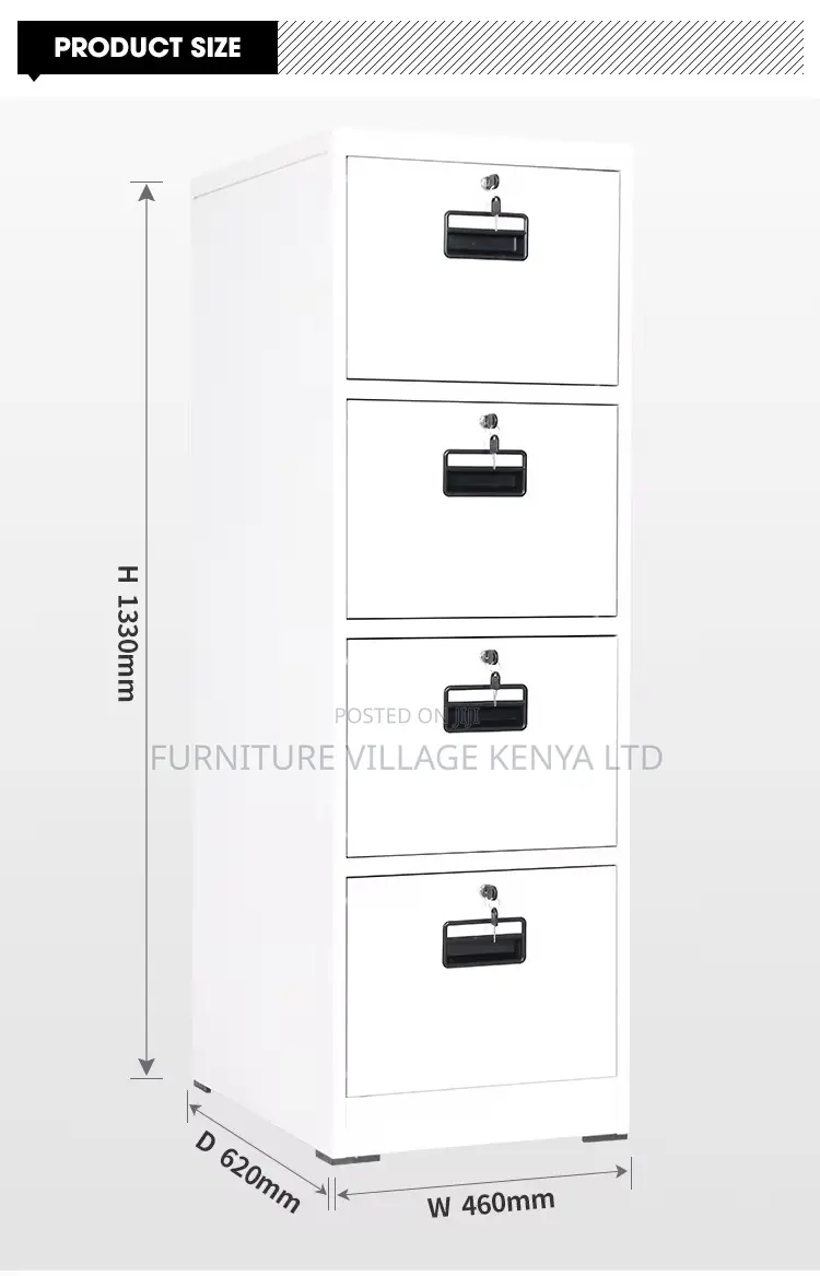 Office Cabinet; 4-drawer Office Filing Cabinet