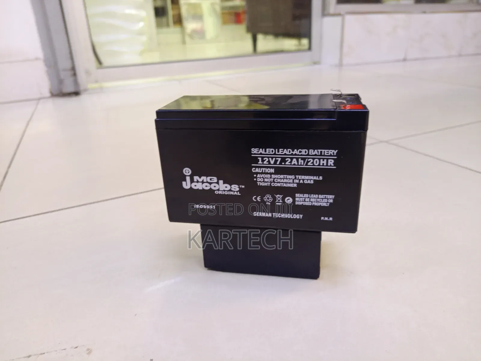 Mg Jacobs Original 12v 7.2ah 20hr Sla Battery – (Rechargeable)