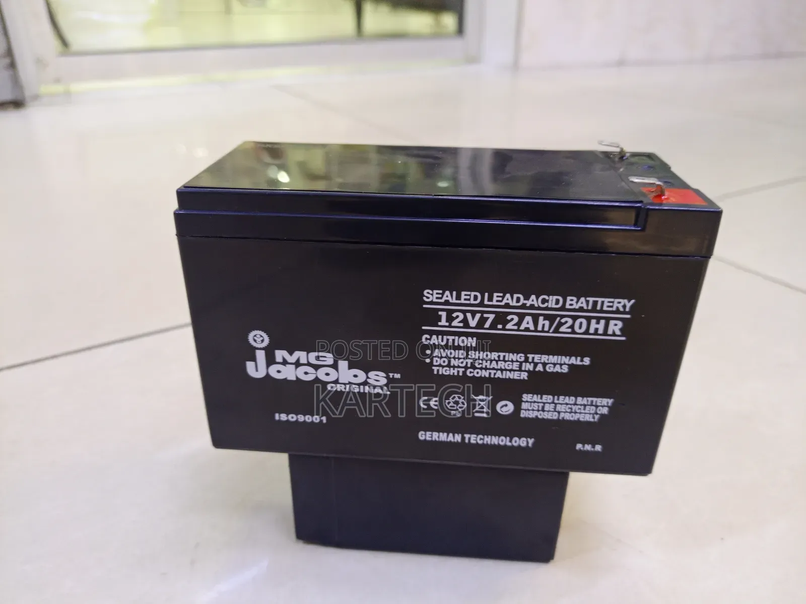 Mg Jacobs German Technology 12v 7.2ah 20hr Battery - Rechargeable