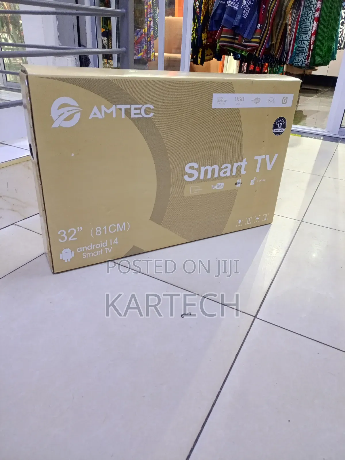 Amtec 32" Frameless Android Smart Television