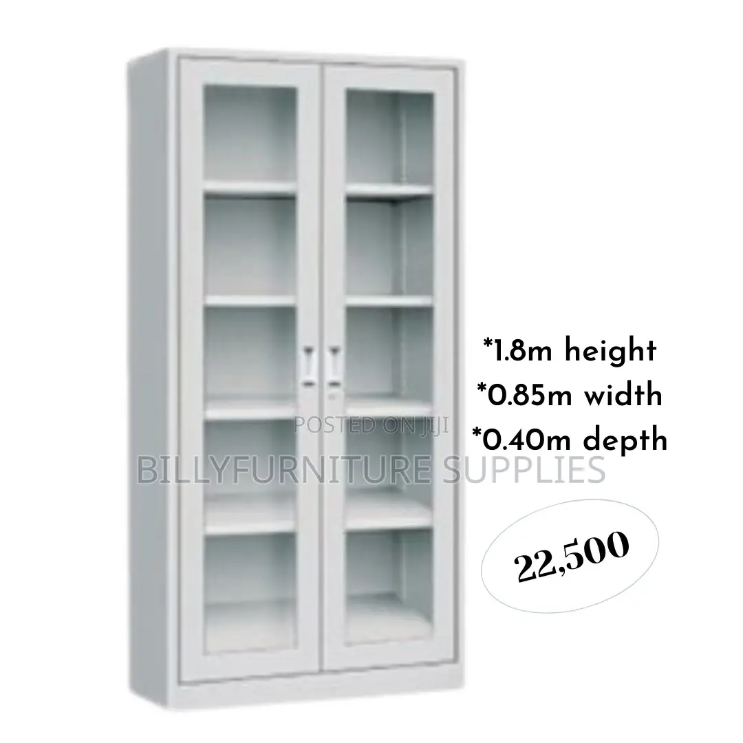 Full Glass Metallic File Cabinet