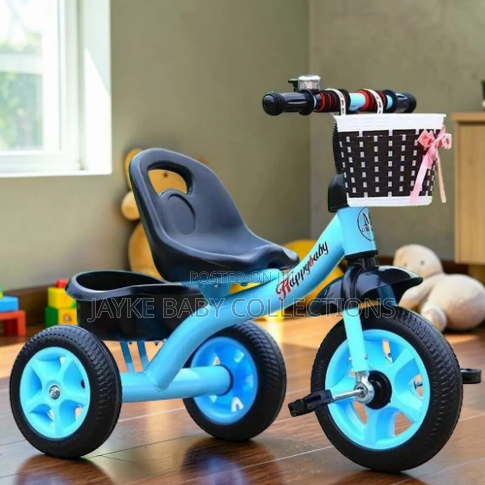 18m–4y Kids? Safe Strong Steel Frame Tricycle