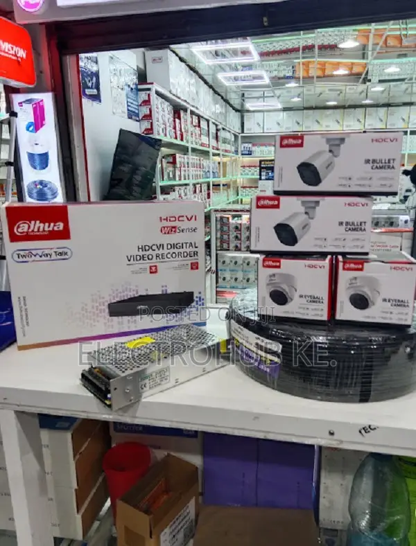 Full Complete Kit Cctv Cameras 4 Channel Dvr 1080p