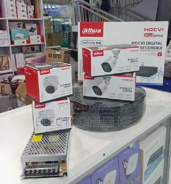Security Cameras Dahua 4 Channel Complete Kit.