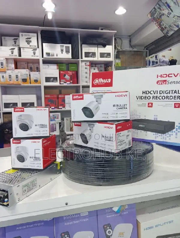 New 4 Channel Hd Dvr Kit With 4 Cctv Cameras Dahua