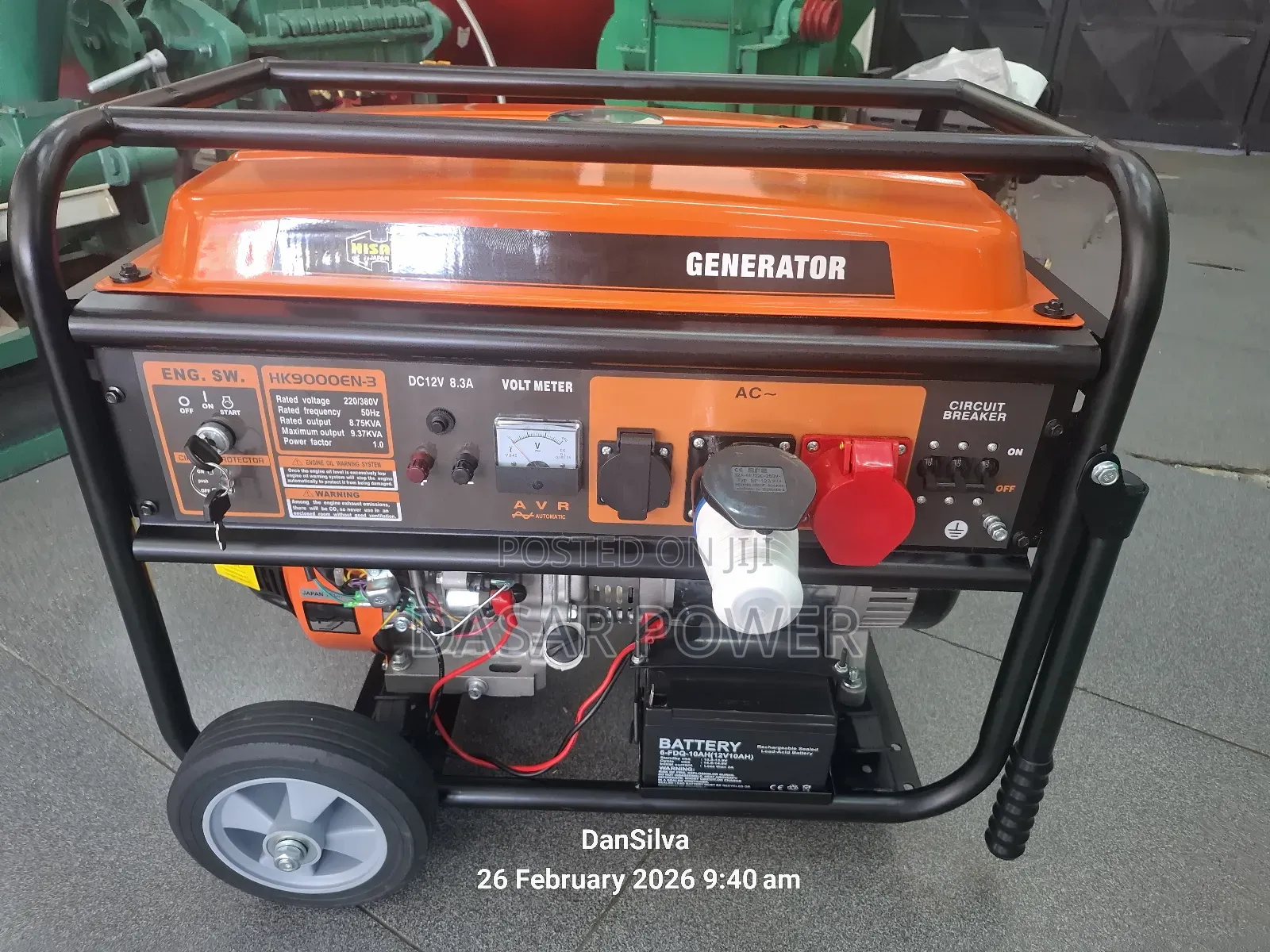 Hk9000en-3 Hisaki Gasoline Generator.