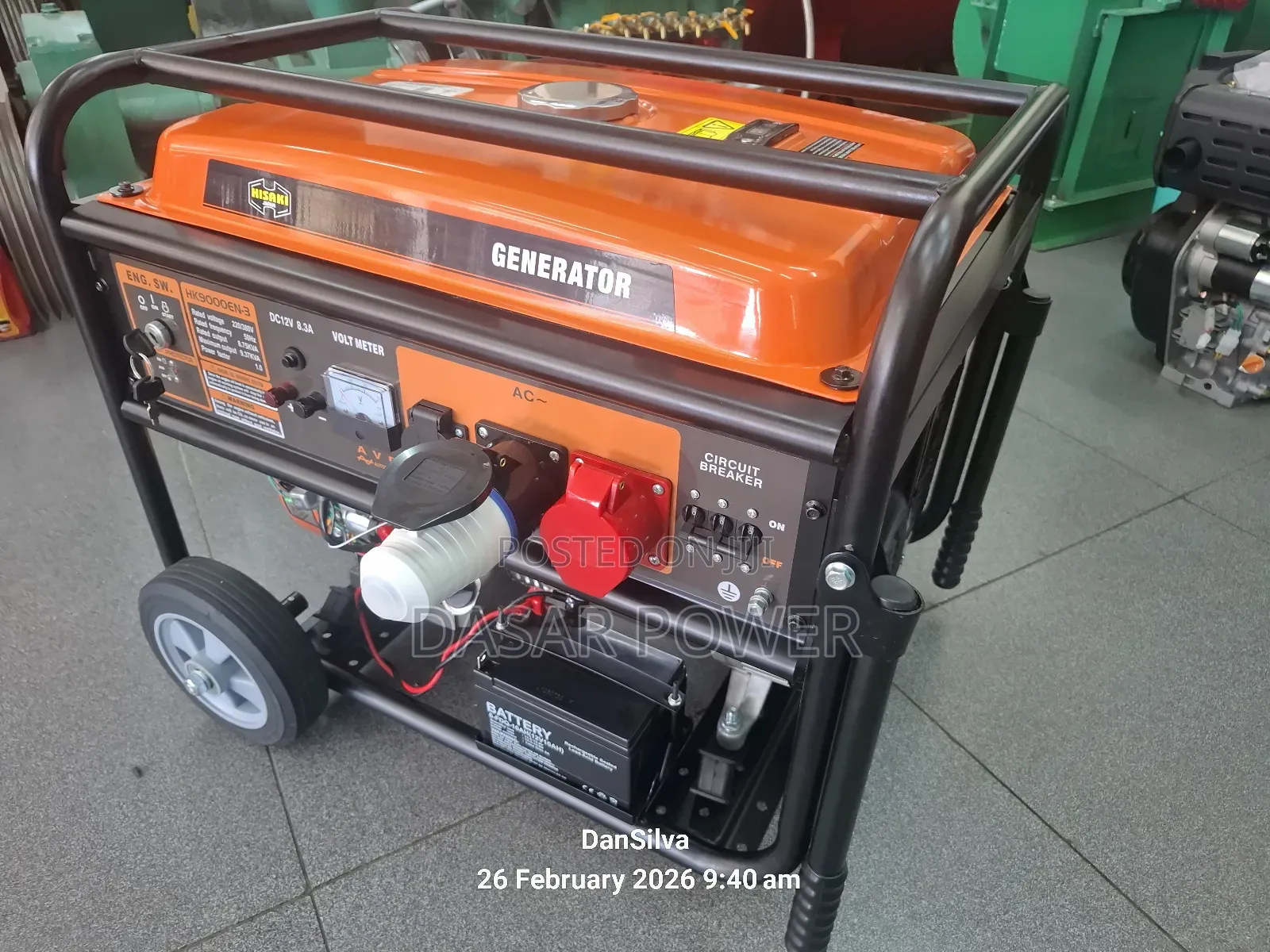 Hk9000en-3 Hisaki Gasoline Generator.