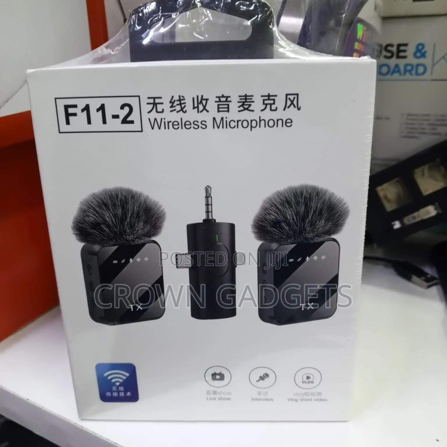 F11-2 Wireless Lapel Microphone 3-in-1 Receiver