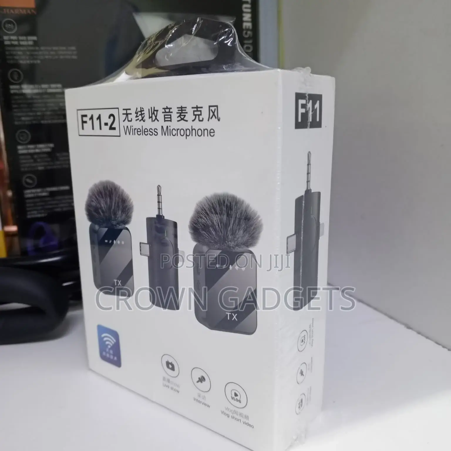 F11-2 Wireless Lapel Microphone 3-in-1 Receiver