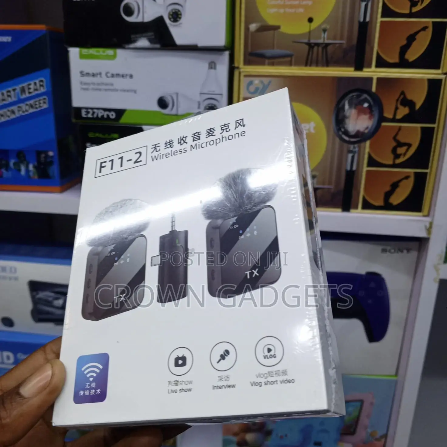 F11-2 2.4g Wireless Lavalier Microphone for Live Streaming Interview
