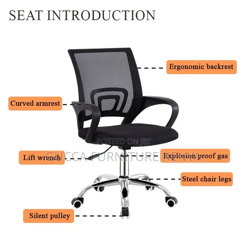 Mid-back Mesh Clerical Study Office Chair